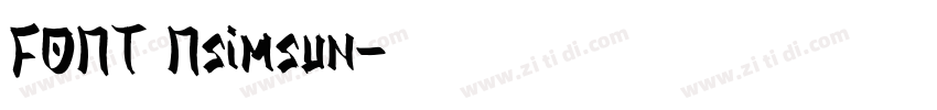 FONT Nsimsun字体转换